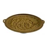 Signed Art Pottery Handled Bowl 10.5"