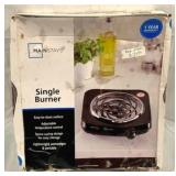 Mainstays Single Burner - in box