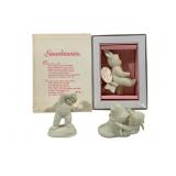 3 Snowbunnies Figurines