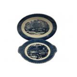 2 Currier & Ives Platters