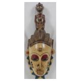 African Decorative Carved Wooden Mask 20x7x5