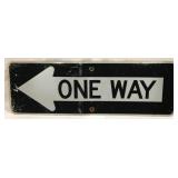 One Way Metal Sign - 36 x 12