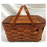 Vintage Picnic  Basket 16 x 16 x 13
