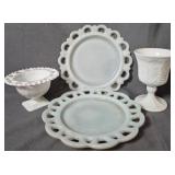 Assorted Milk Glass