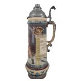 Vintage Mettlach German Beer Stein w/ lid