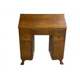 Vintage Oak Slant Lid Secretary