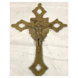 Brass Crucifix - 11" x 8"