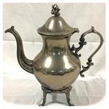 Silver Plated Teapot - 11.75" Tall