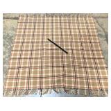 Vintage Blanket Poncho - 49" x 50"