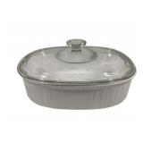 Corning French White Casserole w/ Lid