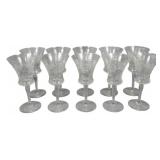 10 Rock Crystal Cut Water Goblets
