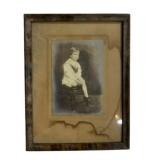 Framed Picture, stained, 17 x 10