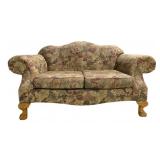 Claw Foot Upholstered Loveseat