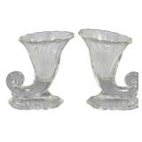 Pair Heisey Warick Cornucopias 5.5"