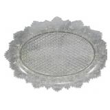 Oval Pressed Glass Platter 9 x 13