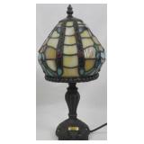 Vintage Stained Glass Lamp 15"