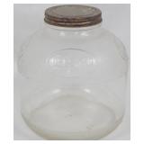 Vintage Crisco Glass Jar 6.5"