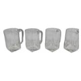 4 Glass Mugs 5"