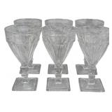 6 Heisey Twist Water Goblets 7"