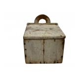 Primitive Wood Box w/ Lid 10.25 x 10 x 12.5