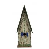 Hand Painted Wood Birdhouse 17 x 6 x 6