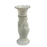 Opaline Milk Glass 8.5" Vase