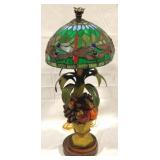Stained Glass Shade Lamp - 28 x 18 x 10