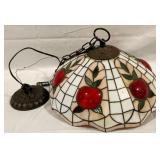 Stained Glass Apple Hanging Light Fixture