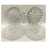 4 Glass Plates - 9.5" Round