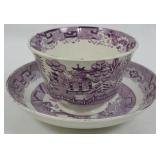 Transferware Stone Ware Cup & Saucer 3.5"