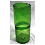 Art Glass Green Vase 12" x 5"