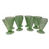 Rose Cameo Uranium Depression Footed Tumblers