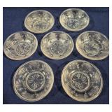 7 EAPG Ribbed Palm Fern Berry Bowls 4"