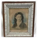 Antique Framed Portrait - 28" x 25"