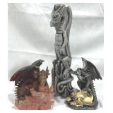 Lot of 3 Dragon Figures