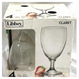 Libbey Set of 4 Claret Glasses in Box