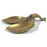 Brass Lobster Dish - 3" x 8" x 13"