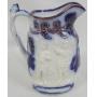 Staffordshire Flow Blue Porcelain Jug 7.5"