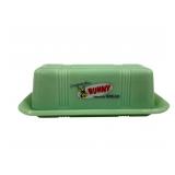 Jadeite Bunny Bread Stick Butter Dish 2.5x7x3