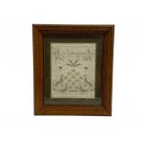 Framed Needlepoint 14.5 x 12.5