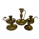 5 Brass Candleholders