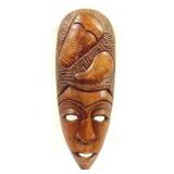 Wood Wall Hanging Mask - 18" x 7"