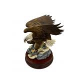 Andrea Eagle Figurine, Wood Base