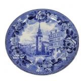 Wedgwood "Old South Church" Blue & White Plate
