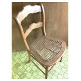 Vintage Cane Seat Chair - 33" x 17" x 16"