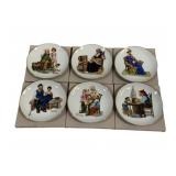 6 Norman Rockwell Plates w/ Boxes