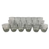 18 Pc Set Drinking Glasses 6", 5", 3.5"