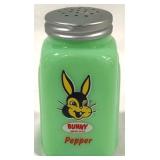 Jadeite Bunny Bread Pepper Shaker - 4" Tall
