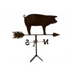 Rusty Pig Weathervane, missing "W"