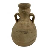 Art Pottery Handled 10" Vase, cracked